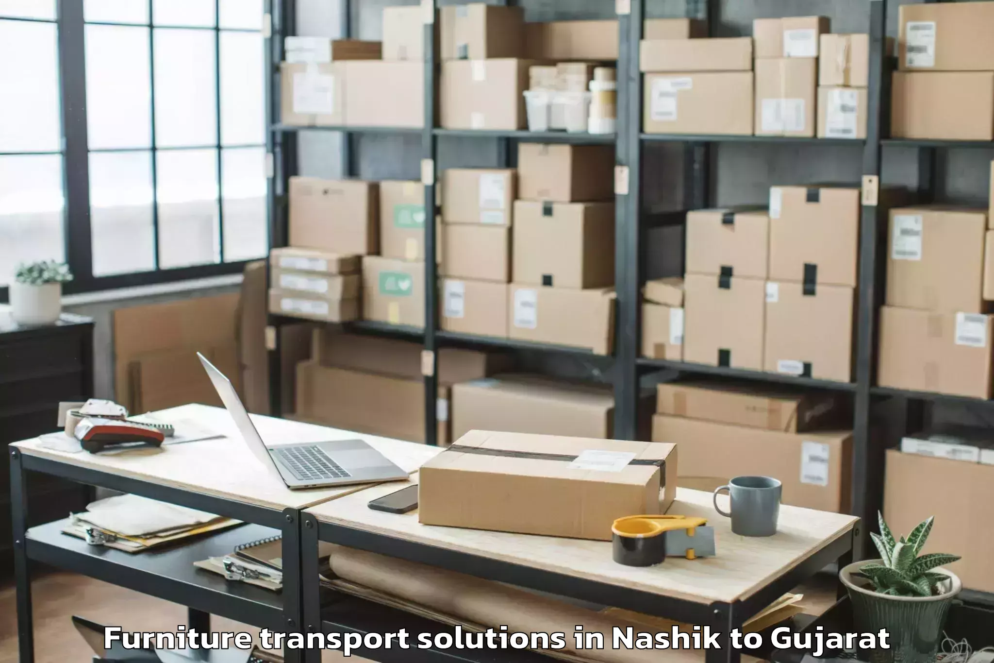 Quality Nashik to Malpur Furniture Transport Solutions